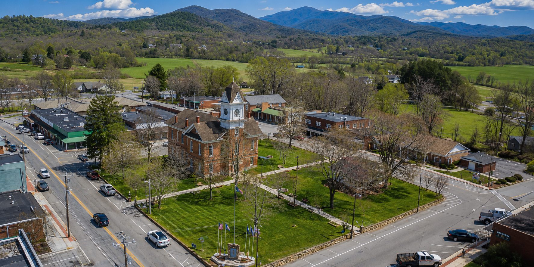 Historic Clay County Courthouse in Hayesville, North Carolina