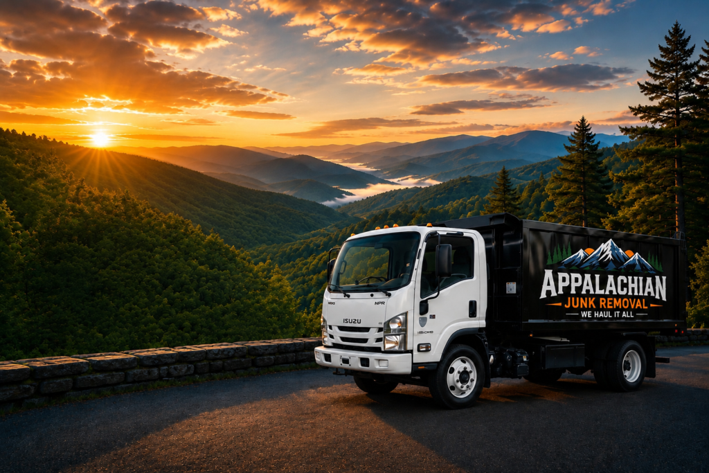 Appalachian Mountains background image used throughout the Appalachian Junk Removal website